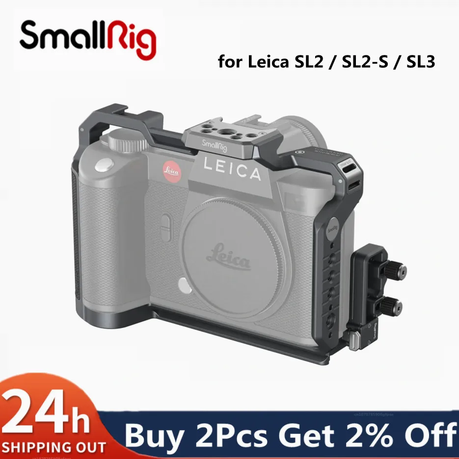 Kit Gabbia Per Fotocamera Smallrig Pre-Vendita Per Gabbia Leica Sl2 / Sl2-S / Sl3 Con Supporto Per Scarpe Fredde Arca-Swiss Piastra A Sgancio Rapido 4