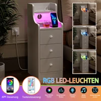 Прикроватная тумбочка, тумбочки для спальни, простая стойка для хранения, современный шкаф большой емкости, многослойные шкафчики для хранения, скандинавская мебель — изображение 2