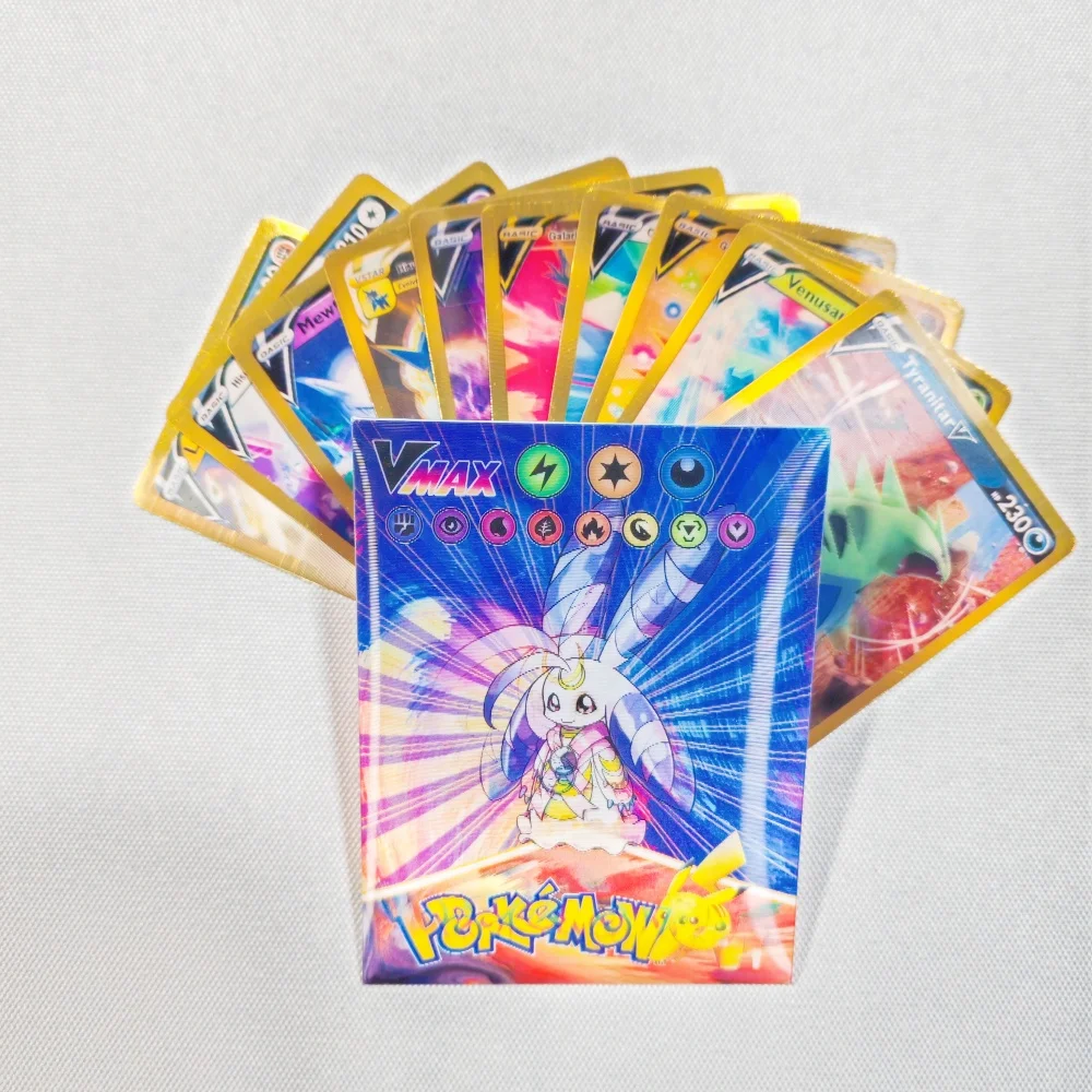 New Pokemon 3D Shining Rainbow Cards English Vmax Gx