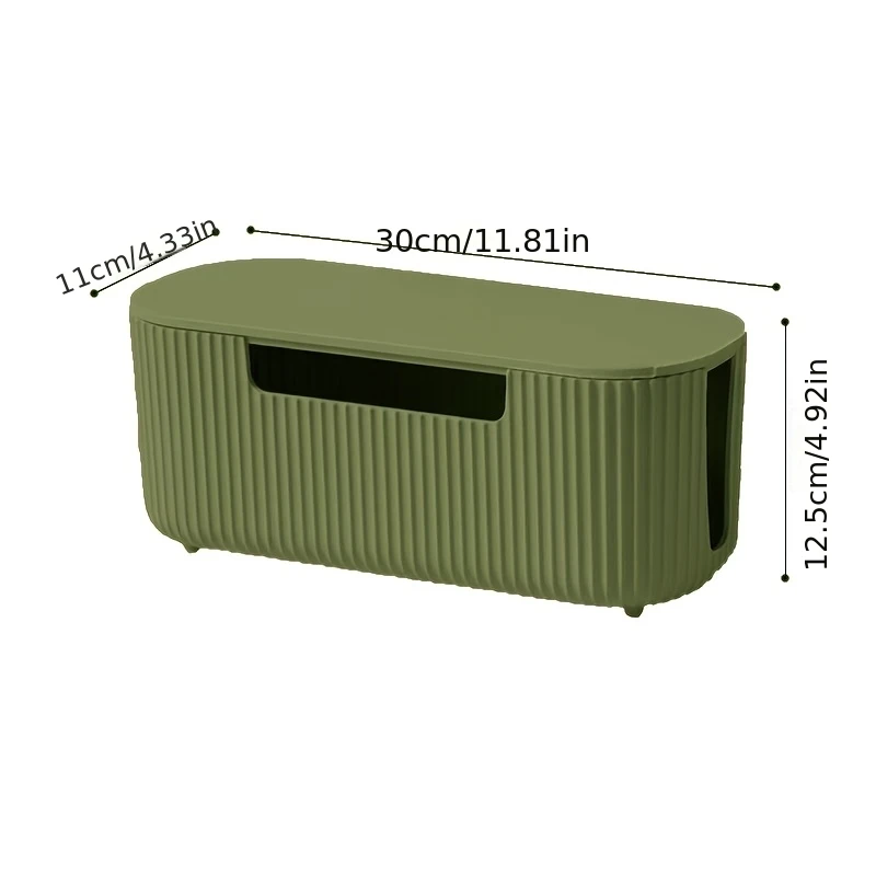 Power Strip Cable Management Box with Lid ABS Cord Organizer - Image 3