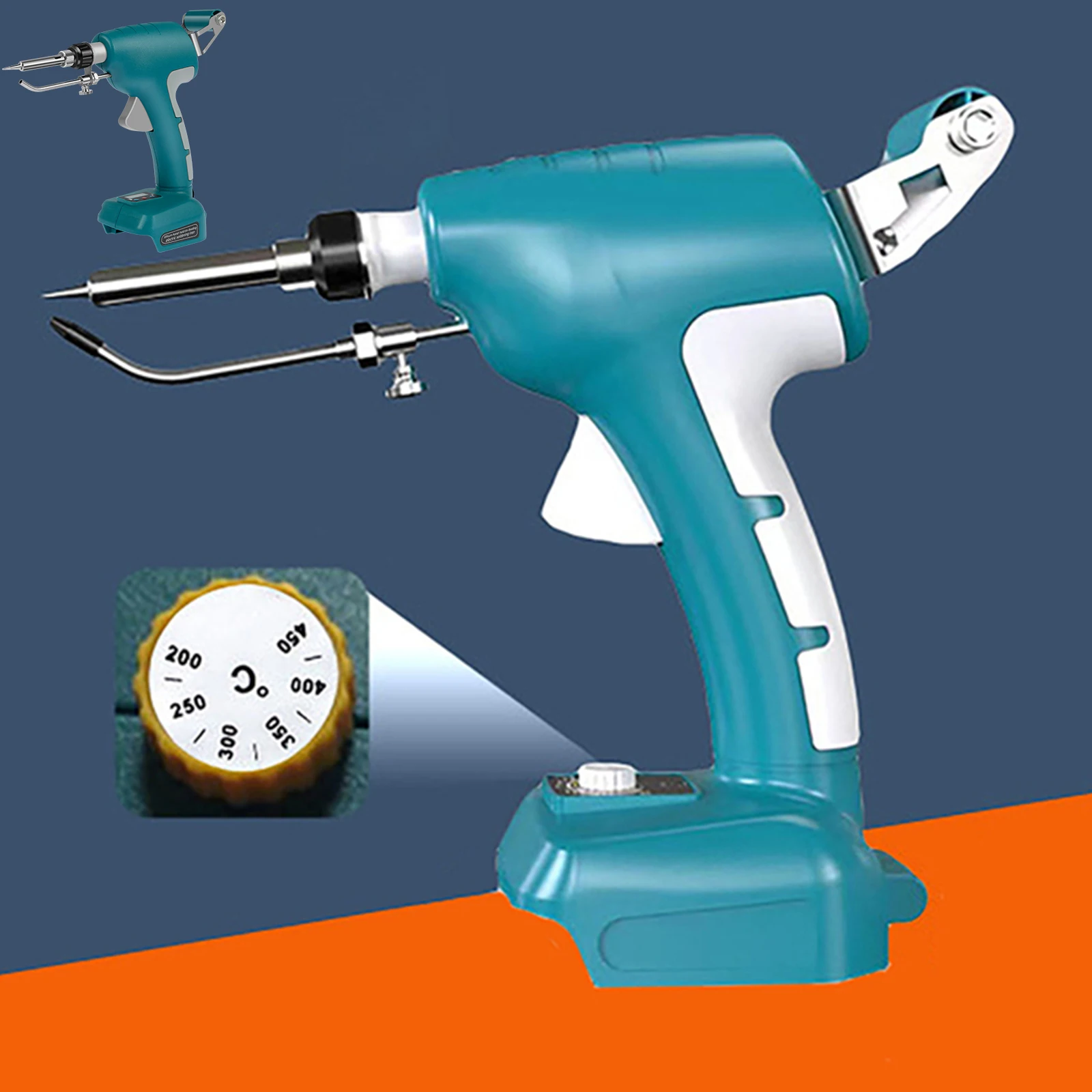 

Soldering Iron Kit 30W 18V 200-450℃ Adjustable Temperature Cordless Solder Iron Quick Heating Battery Powered Welding Tool for