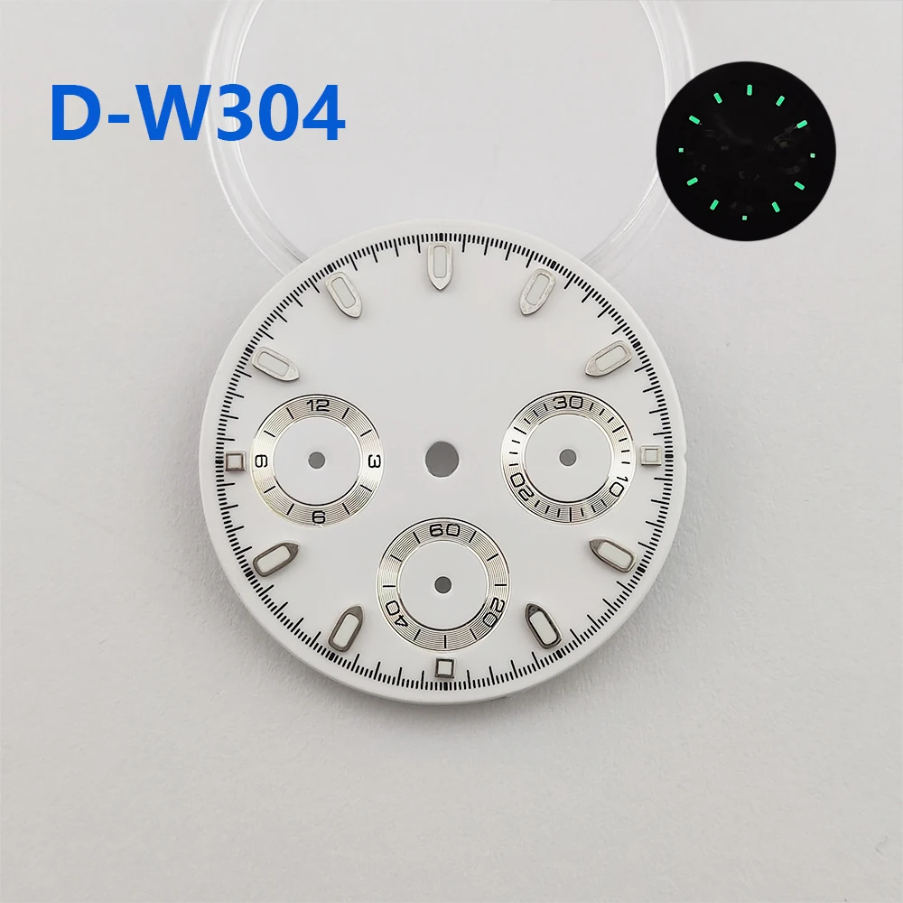 Watch Accessories VK63 dial panda dial 29mm Customizable Watch Accessories suitable for 39mm case quartz watch VK63 movement fit Daytona