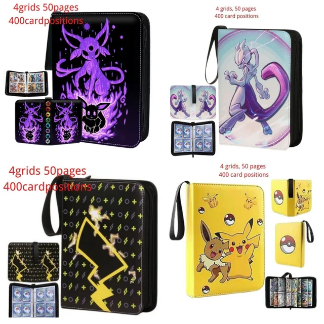 Porte-cartes Pokemon, classeur de cartes de collection, Compatible avec 400  cartes, étanche, pour enfants - AliExpress