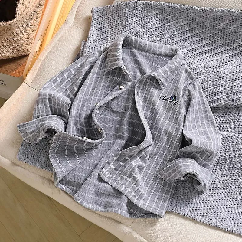 Slim Fit Boys Shirt Spring Autumn Baby Boy Fashionable Outerwear Thin Material Children's Clothing from Mainland China