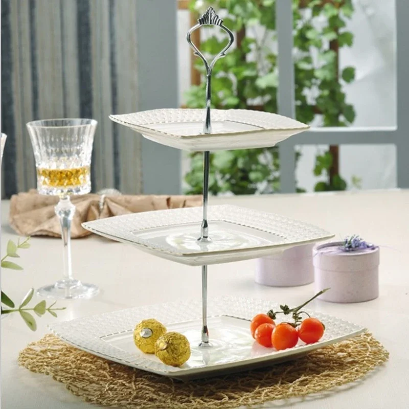 3 Layer Steel Cupcake Cake Display Stand Platter Rack Wedding Xmas