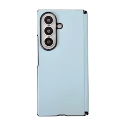 Luxury Leather Shockproof Magnetic Cover - Solid Color Protection for Galaxy Z Fold 8 Ultra (Sky Blue(Only Case))