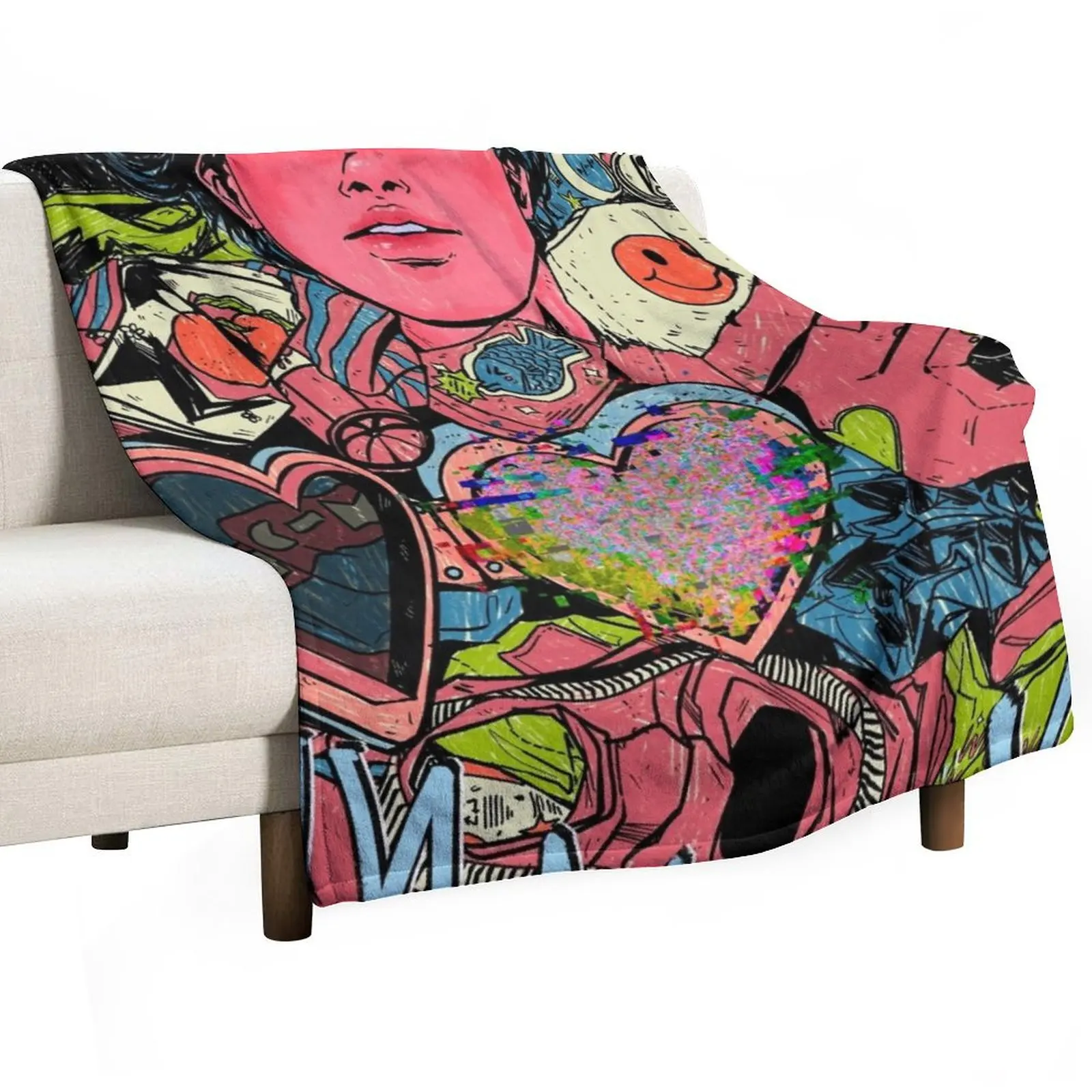 Одеяло в форме сердца для стиральной машины, туристические одеяла для пикника