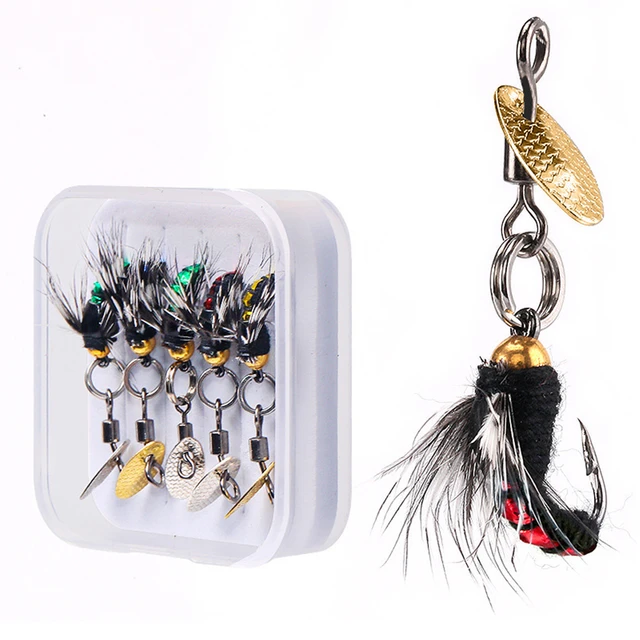 5pcs Fly Hooks Flies Insect Lures Bait Fly Fishing Decoy Bait