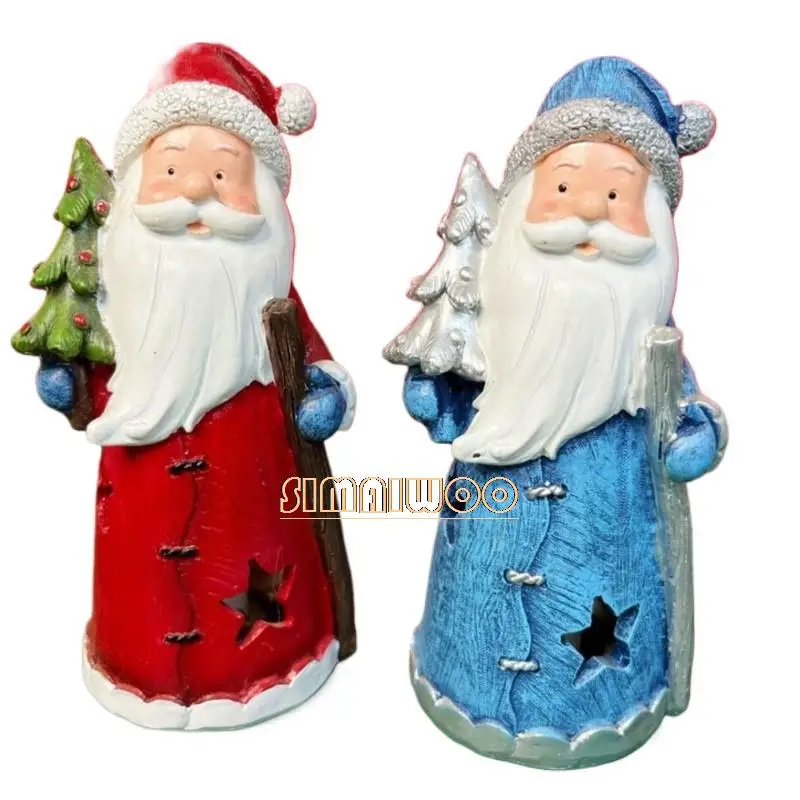 

Santa Claus LED Night Light New Year Decorative Statue Lamp Resin Mould Gift For Kid Living Room Beauty accessoaries
