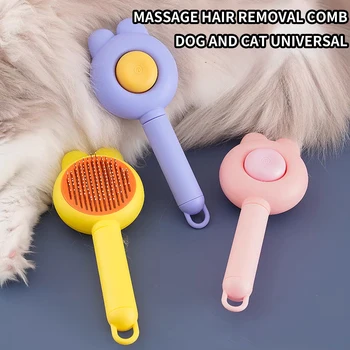 Pet Hair Removal Cleaning Brushing Comb One Click Cat Comb Massage Pet Beauty Cat Dog Floating Hair Massage Pet Comb 1