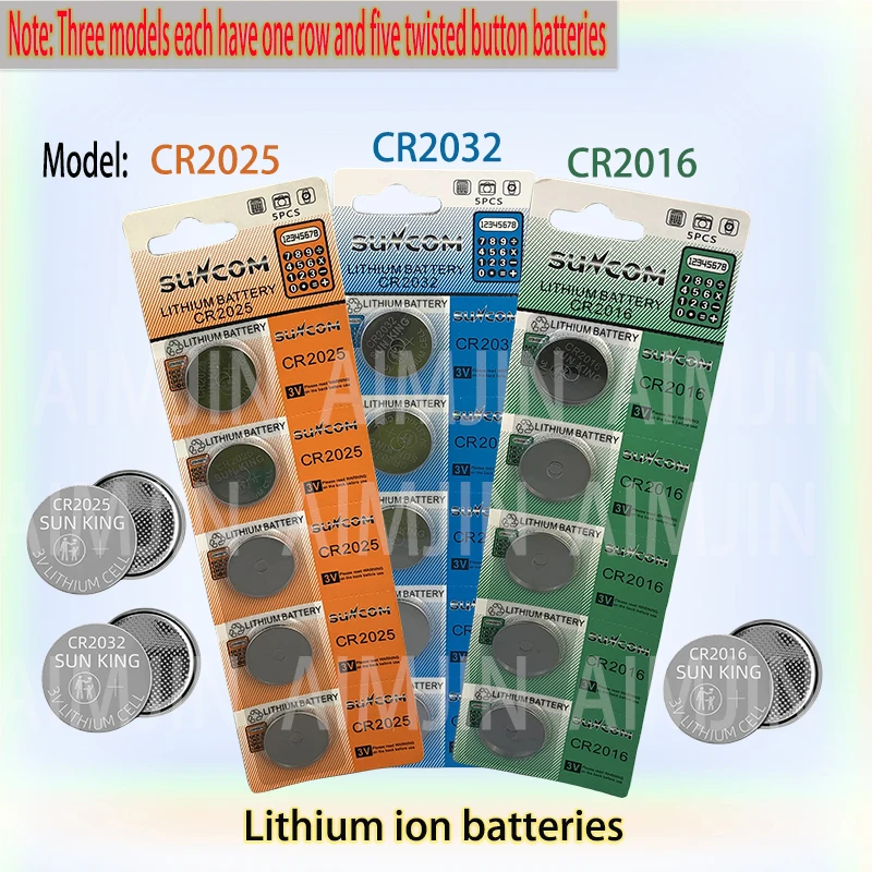 

10-100PCS 3V 220mAh CR2025 Lithium Button Battery DL2025 CR2016 CR2032 Coin Cell Watch Batteries for Toys Clock Calculator