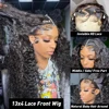 13x6 Hd Lace Frontal Wig Curly Human Hair Wigs  32 Inch Deep Wave Water Wave Lace Frontal Wigs 4
