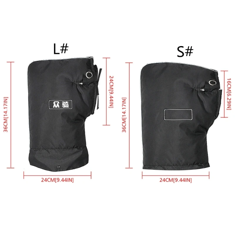 1Pair Motorcycle Handlebar Muffs Protective Motorcycle Scooter Thick Warm Grip