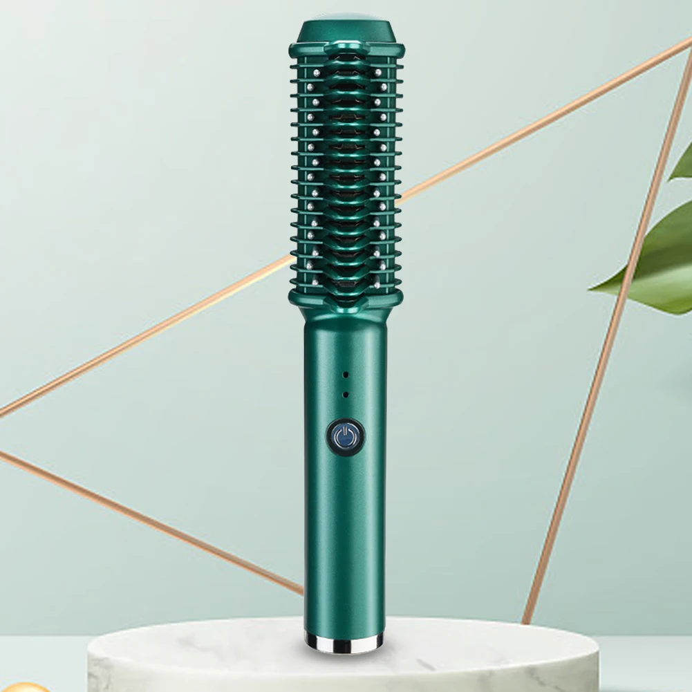 무선 살롱 헤어 스타일링 도구, USB 충전식 듀얼 스트레이트 컬러, 화상 방지 디자인, 전기 스틱 컬링, 남성 및 여성용