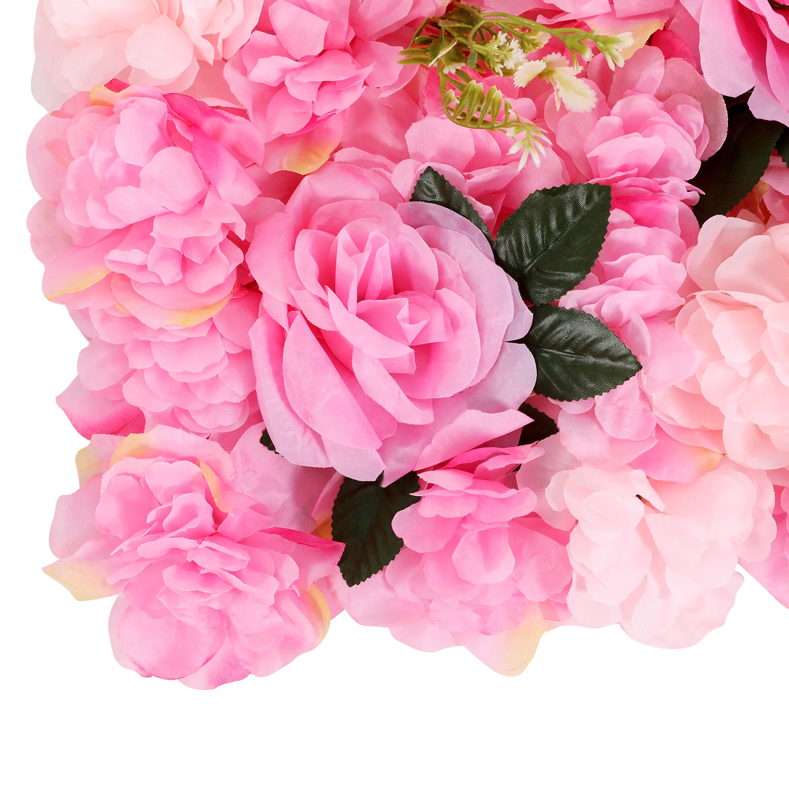 12er-Pack Rosenblütenwand, Künstliche Blumen-Kulisse, Dunkelrosa Dahlie und Aalgras-Set, Hochzeits- und Party-Fotokabinen-Dekoration – Detail 10