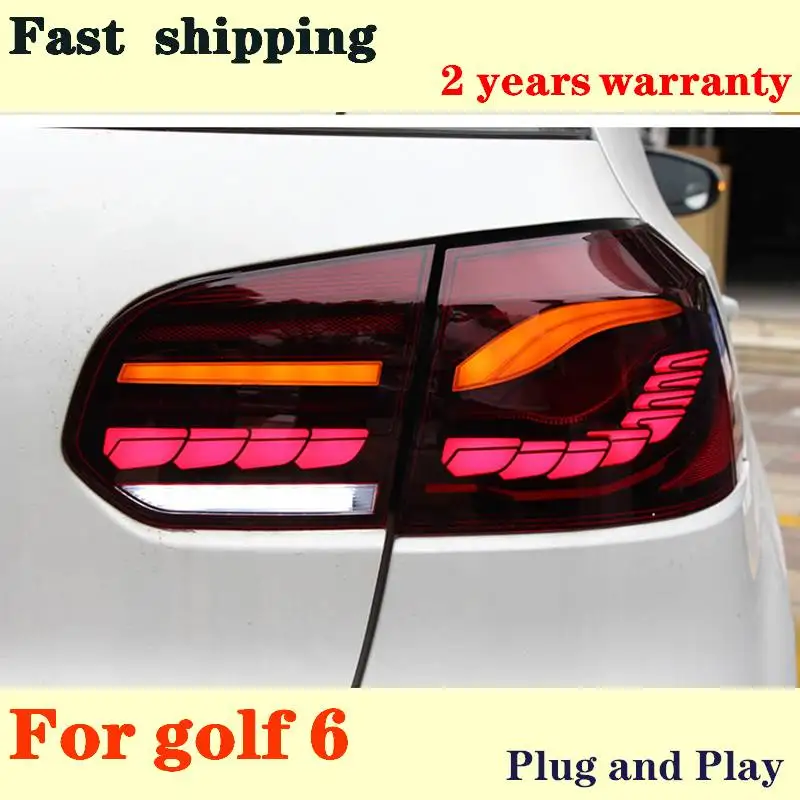 

Car Styling For VW Golf 6 Tail Lights 2009-2012 Golf 6 R20 LED Tail Lamp GTS DRL Dynamic Signal Brake Reverse Car Accessories