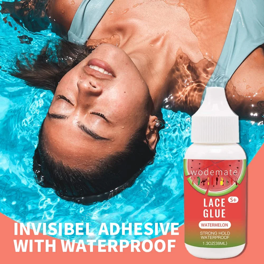 Watermelon Scent Wig Glue for Front Lace Wig Waterproof Hair Replacement Adhesives Invisible Bonding Glue for Toupee