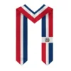 Dominican Republic Flag Graduation Stole Shawl Sash Honor For Study Aboard International Students 2