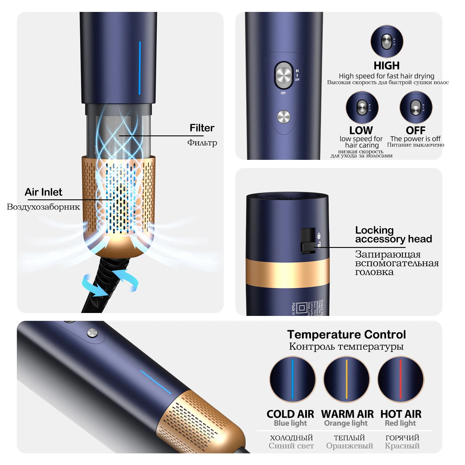 Technical Hair Hryer 6-in-1 Multi-Styler &Airwrap, Powerful Hair Dryer Brush & Multi-Styler with Auto-Wrap Curlers 3