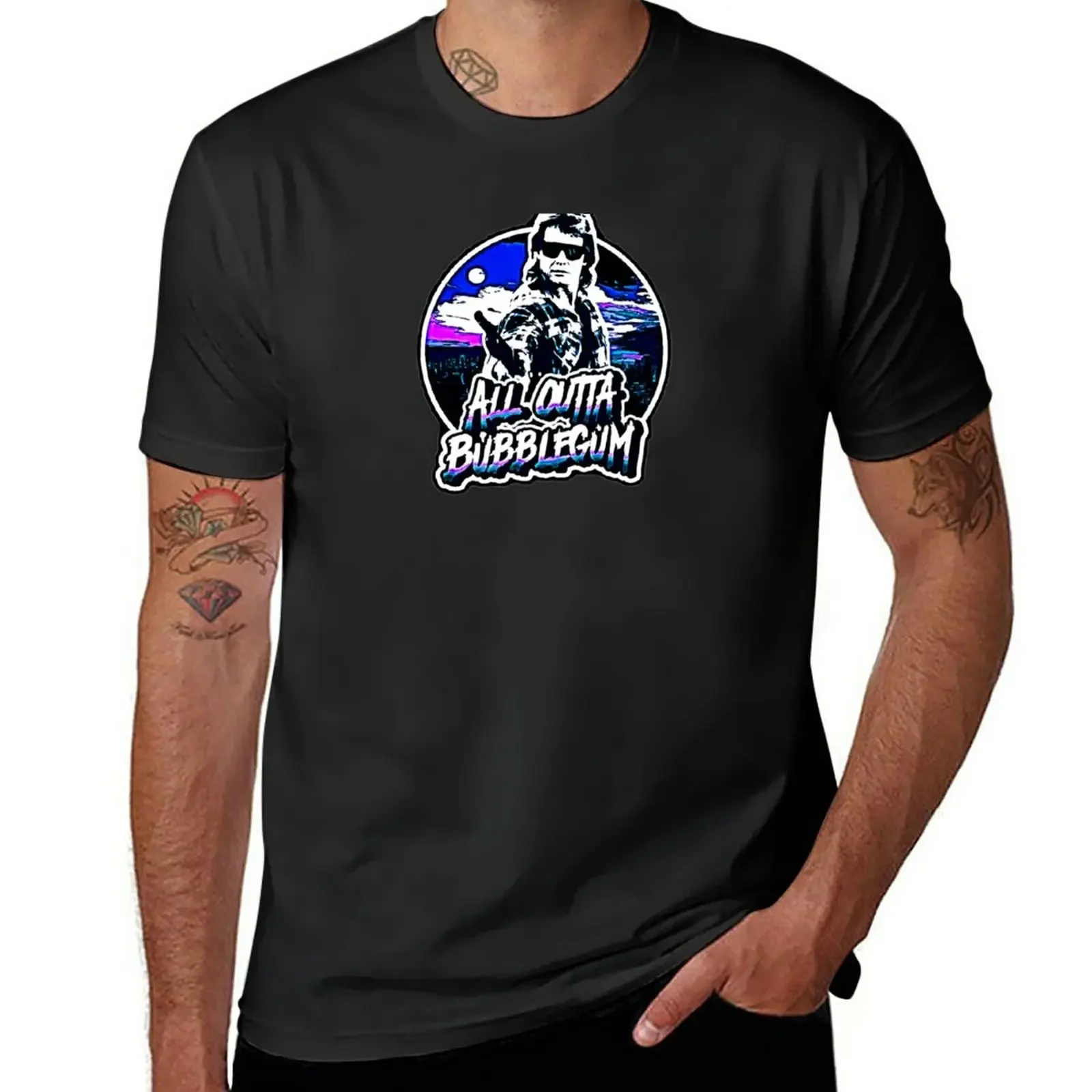 

ALL OUTTA BUBBLEGUM - GUMDROP PURPLE T-Shirt anime Aesthetic clothing mens tall t shirts