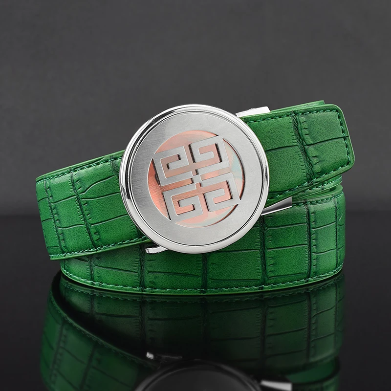Green silver buckle