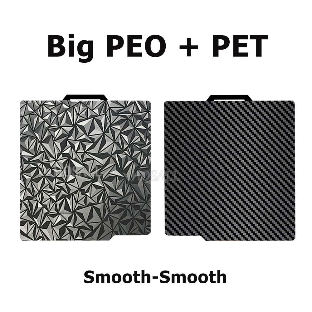 Enhanced PEI Double-Sided Textured and Smooth Plate - No Glue Needed, Warp-Free & Strong Adhesion