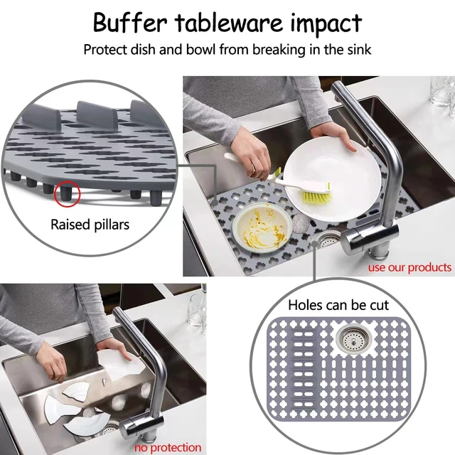 Foldable Silicone Dish Drying Mat Drying Mat For Kitchen Counter Heat  Resistant Mat Non-slip Dish Drainer Pad Kitchen Sink Mat - Mats & Pads -  AliExpress