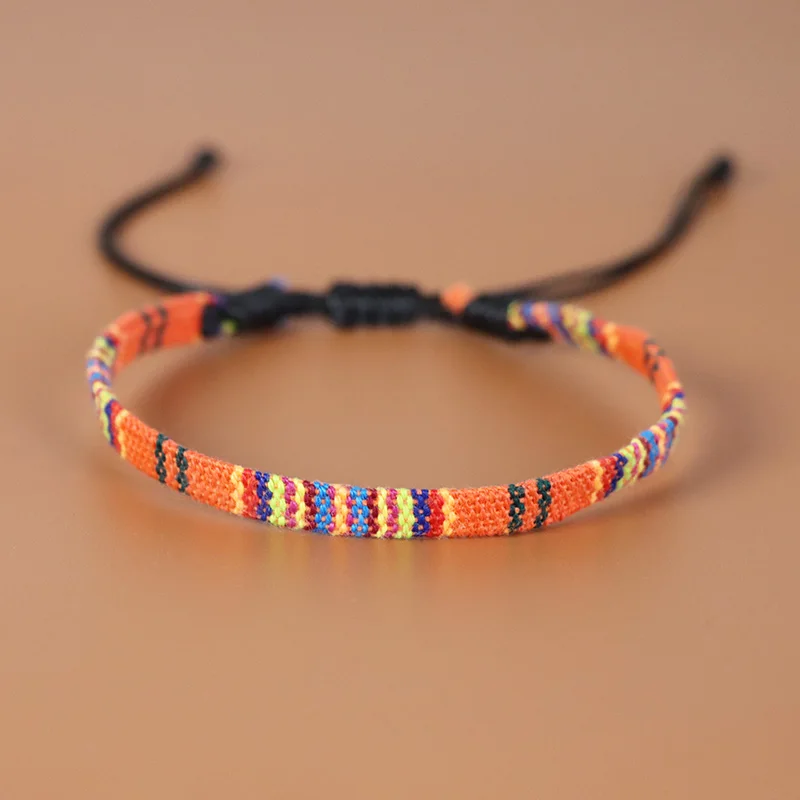 Bohemia Embroidery Woven Anklets For Women Men Anklet Set Adjustable Rope Braided Anklets Fashion Handmade Ethno Jewelry silver anklet bracelet ankle chains cubic zirconia anklet beads anklet fashion accessories