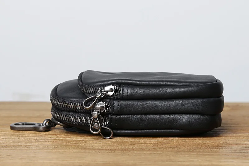 Retro Echtes Leder Vertikale Taille Tasche Männer Kopf Schicht Cowhine Tragen Leder Gürtel Casual Handy Pack Flut – Detail 7