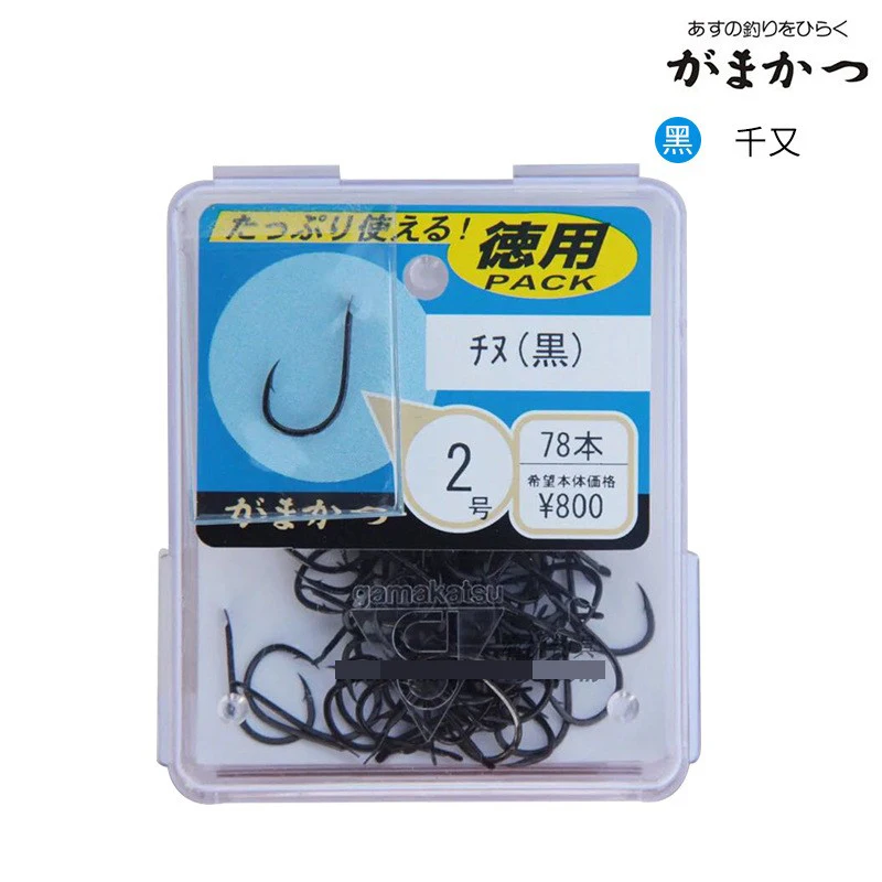 Gamakatsu Chinu Single Hook Box No. 4 - Black, Size 4, Pack Of 78 Hooks For Saltwater Fishing