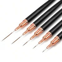 5/10pcs Pink/Black Nail Art Liner/Painting Brushes Ultra-thin Line Drawing Tool 4/8/12/20/25mm Professional Nail Liners Pen Tool 2
