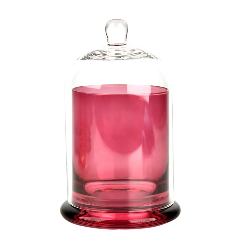 

Bright Color Candle Holder With Cover High Quality Glass Candle Holder Aromatherapy Expanding Stone Essential Oil Holder
