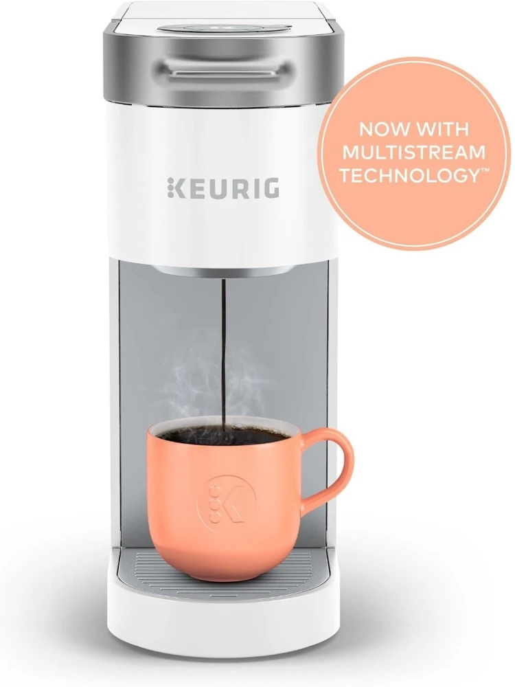 Coffee Maker, Multistream Technology, 3 Brew Sizes, Slim and Sleek Design, 46oz Removable Reservoir, White 2