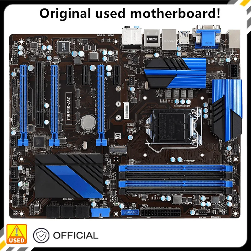 Per Z97-G55 Scheda Madre Desktop Sli Z97 Lga 1150 Per Core I7 I5 I3 Ddr3 Sata3 Usb3.0 Scheda Madre Usata Originale