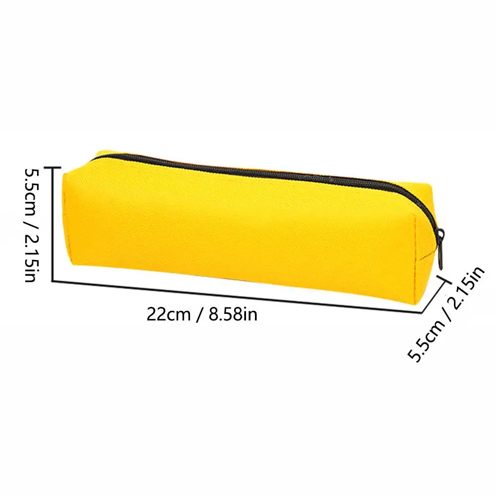 Solid Color Portable Pencil Case and Stationery Organizer