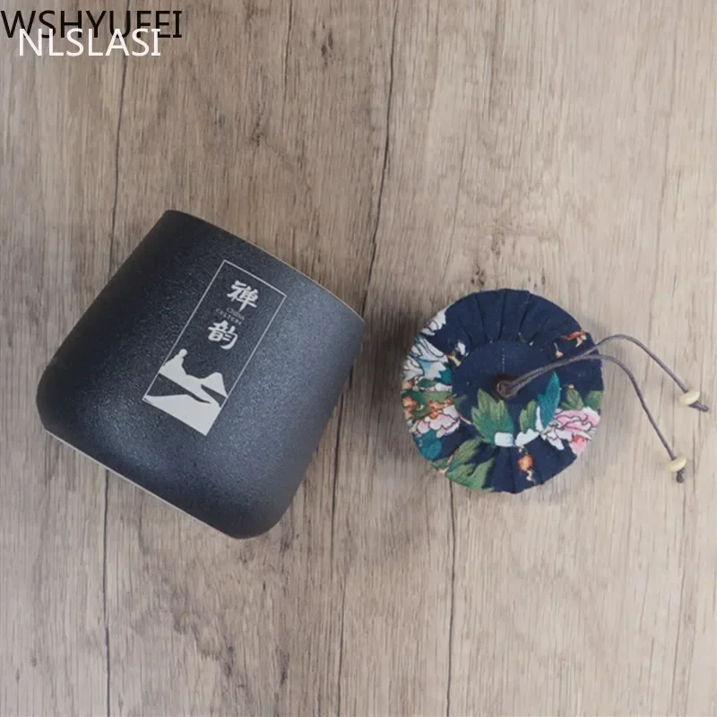 Ceramics Tea Jar Tieguanyin Containers Travel Tea Bag Storage Box Portable Stoneware Caddy Kitchen Coffee Spice Canister tea tin box tea canister ceramic storage jar