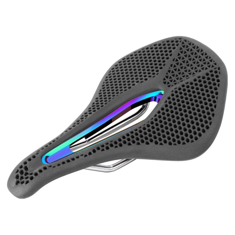 

Comfortable Bike Waterproof Bicycles Saddle 3D Printed Soft Padded Cushion Replacement ​for Indoor Outdoor Bikes