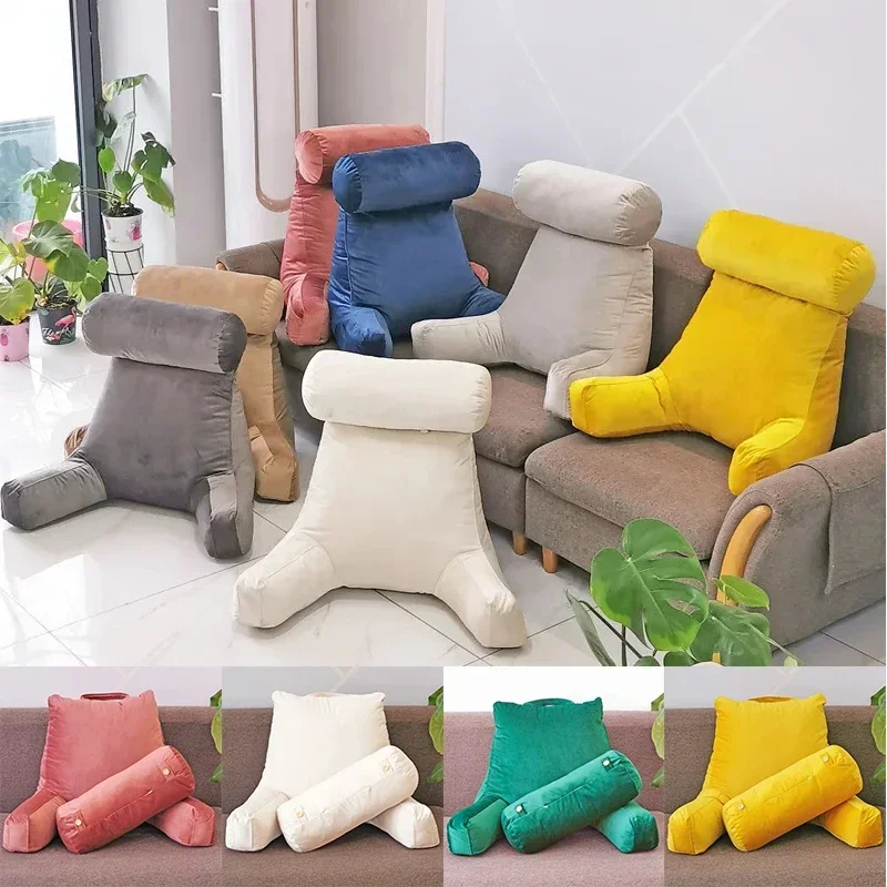 

Sofa Cushion Back Pillow Back Lumbar Support Reading Rest Pillows with Arms Bed Rest Pillow Cushion Home Decor
