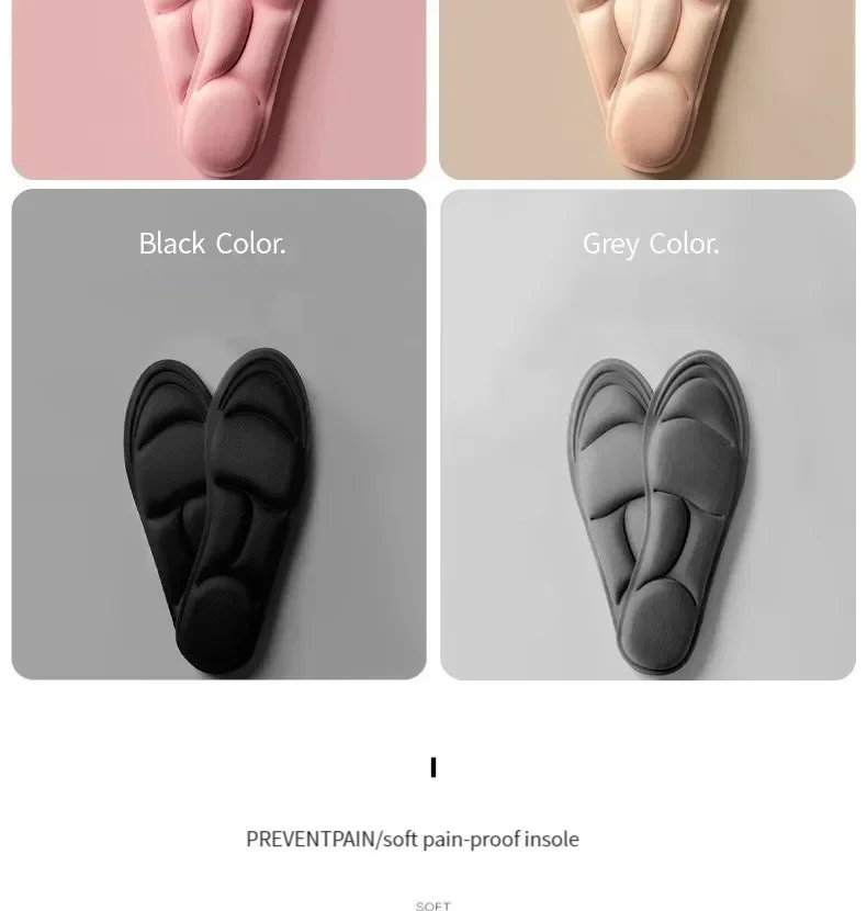 4PCS /2PCS 5D Sport Memory Foam Schuhsohle Einlegesohlen für Männer Und Frauen Deodorant Atmungsaktive Kissen Laufende Einlegesohlen für Fußpflege – Detail 8