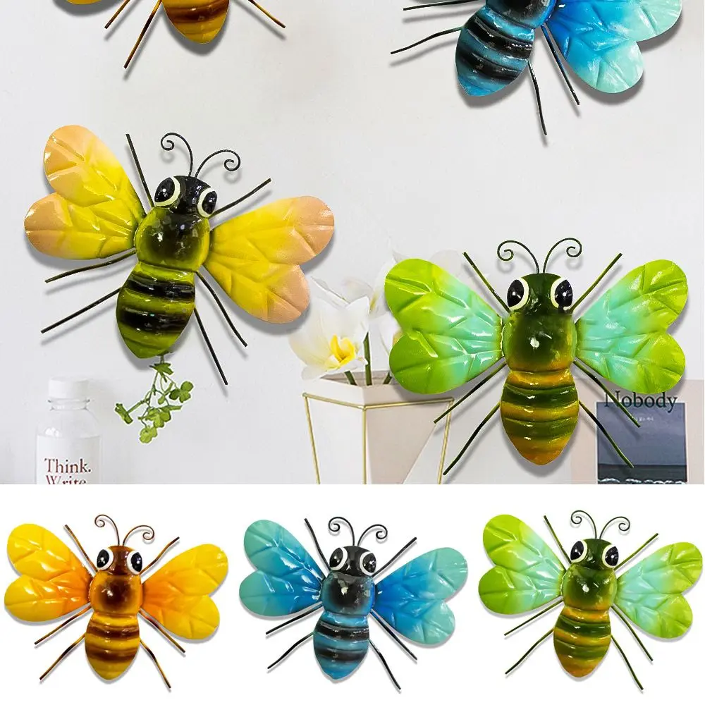 1Pc Metal Bee Decorations Wall Hanging Iron Art Garden Pendant Sculptures  Creative Handmade Craft Ornaments Indoor&Outdoor - AliExpress