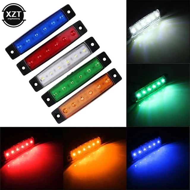 Car External Lights LED 12V/24V 6 SMD LED Auto Car Bus Truck Lorry Side Marker Indicator Light Low Trailer Rear Warning Lamp
