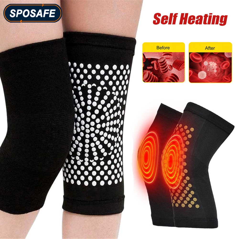 

2PCS Wormwood Self Heating Knee Sleeve Warmer Knee Pad Women Men Older Arthritis Joint Pain Relief & Tendonitis Injury Recovery