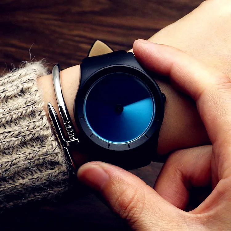 2021 Genuine Leather waterproof future new concept color watch tide men tide women fashion table wild belt quartz watch gift