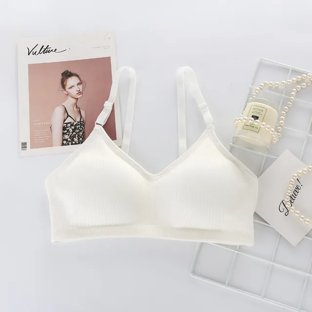 2022 Seamless Brassiere Bras For Women Full Cup Breathable Bralette Wire Free Sleep Bra Tube Top Bralette Thread Girl Women Bra White
