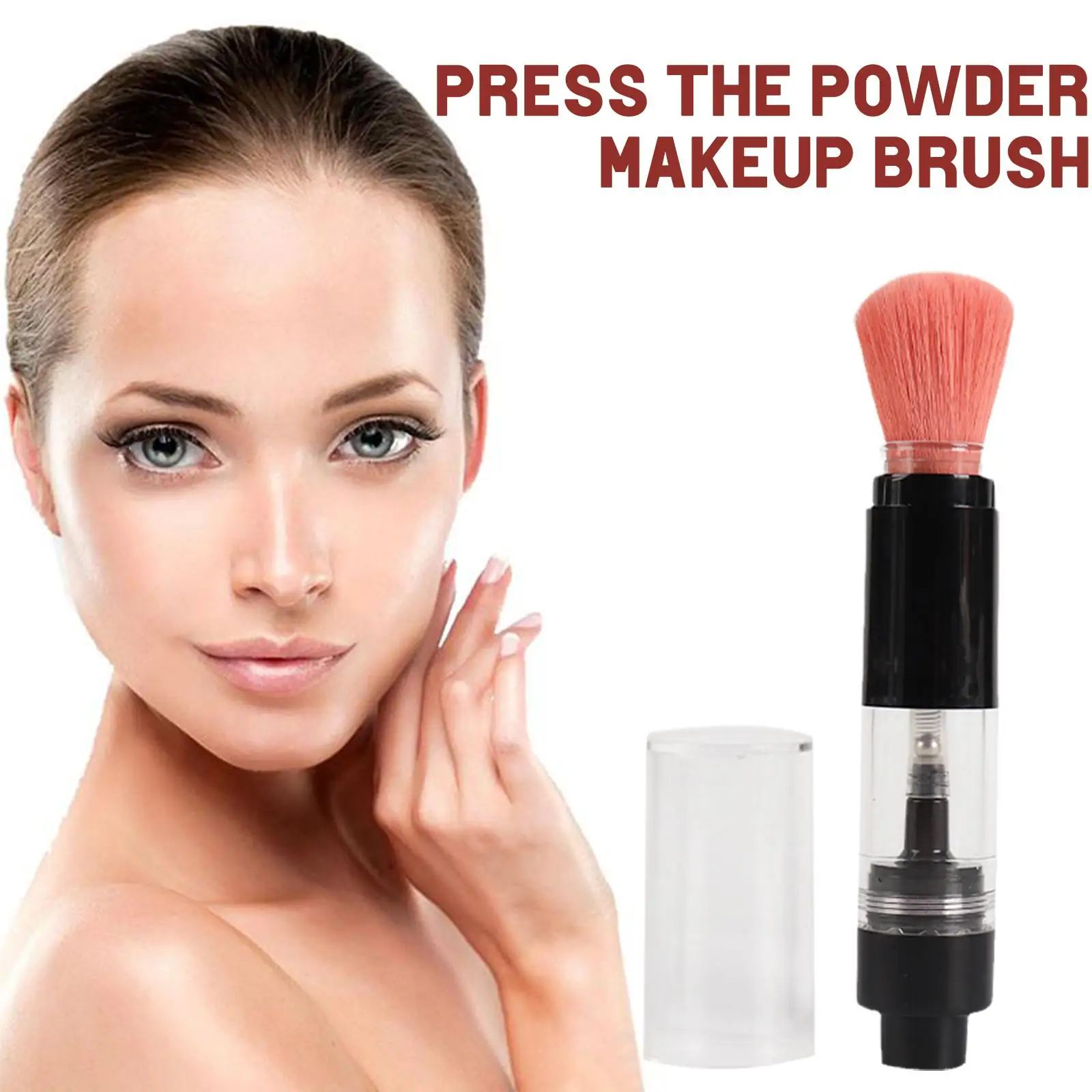 Sdattor Refillable Powder Brush Makeup Artificial Fiber Cosmetic Large