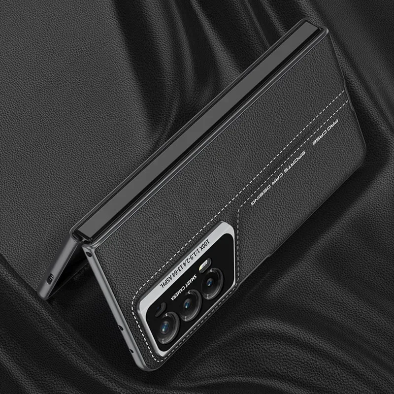 Shockproof Armor PU Leather Case For Honor Magic V2 With Outer Glass Protector B