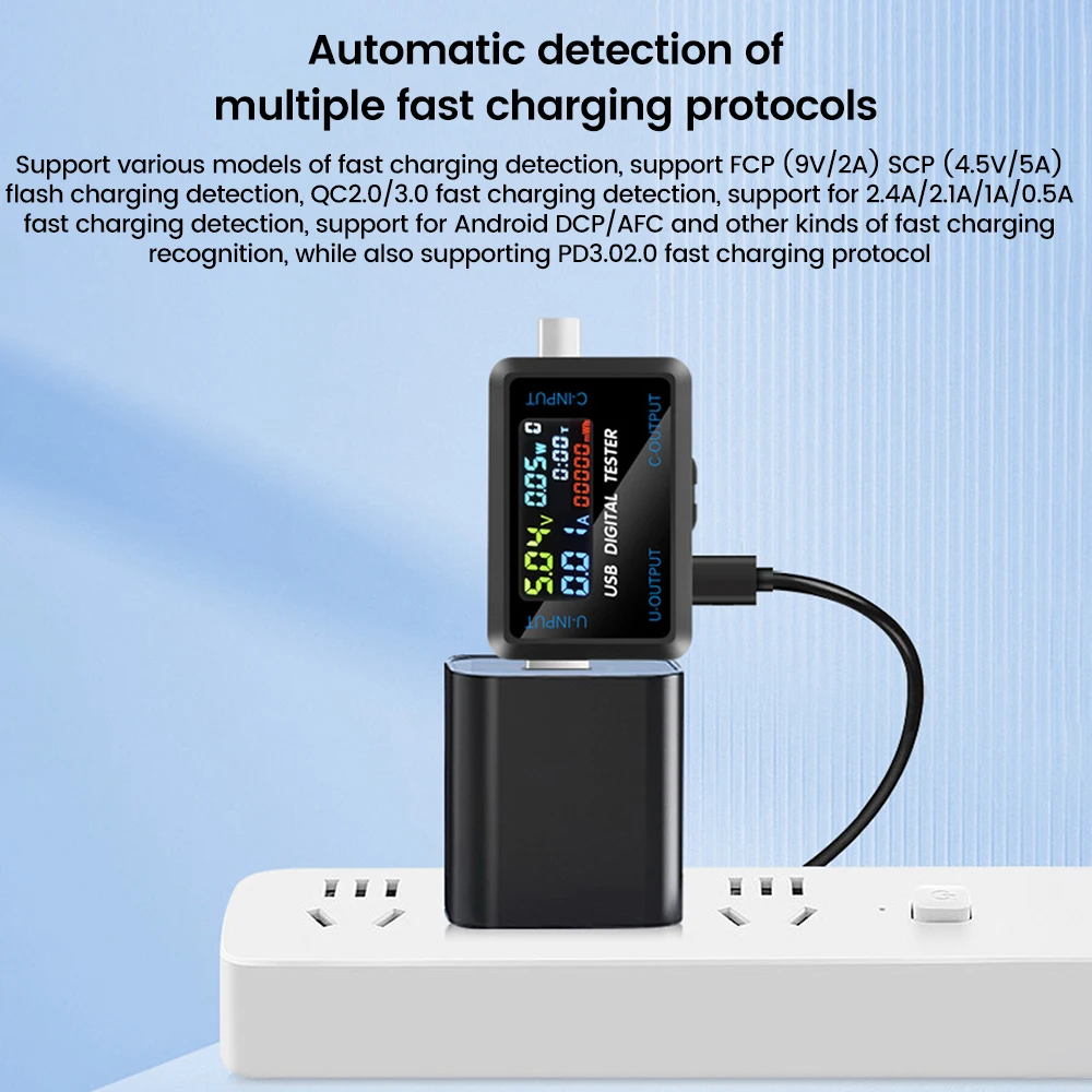 Battery Tester Voltage Meters Current Voltage Capacity Battery Tester USB Volt Current Doctor Charger Capacity Tester Meter Power Bank
