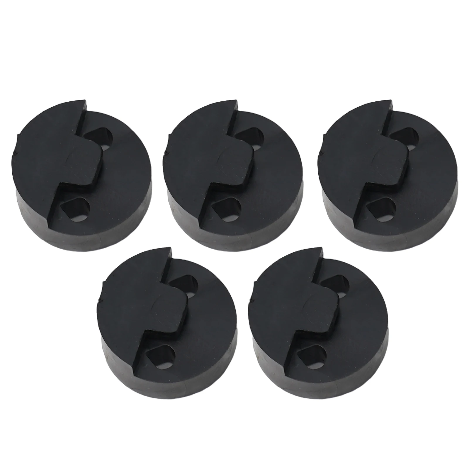 Violin Mute 5 Pcs Professional Violin Parts 20X20mm Round Rubber Mute Silencer Stringed Musical Instrument Accessories