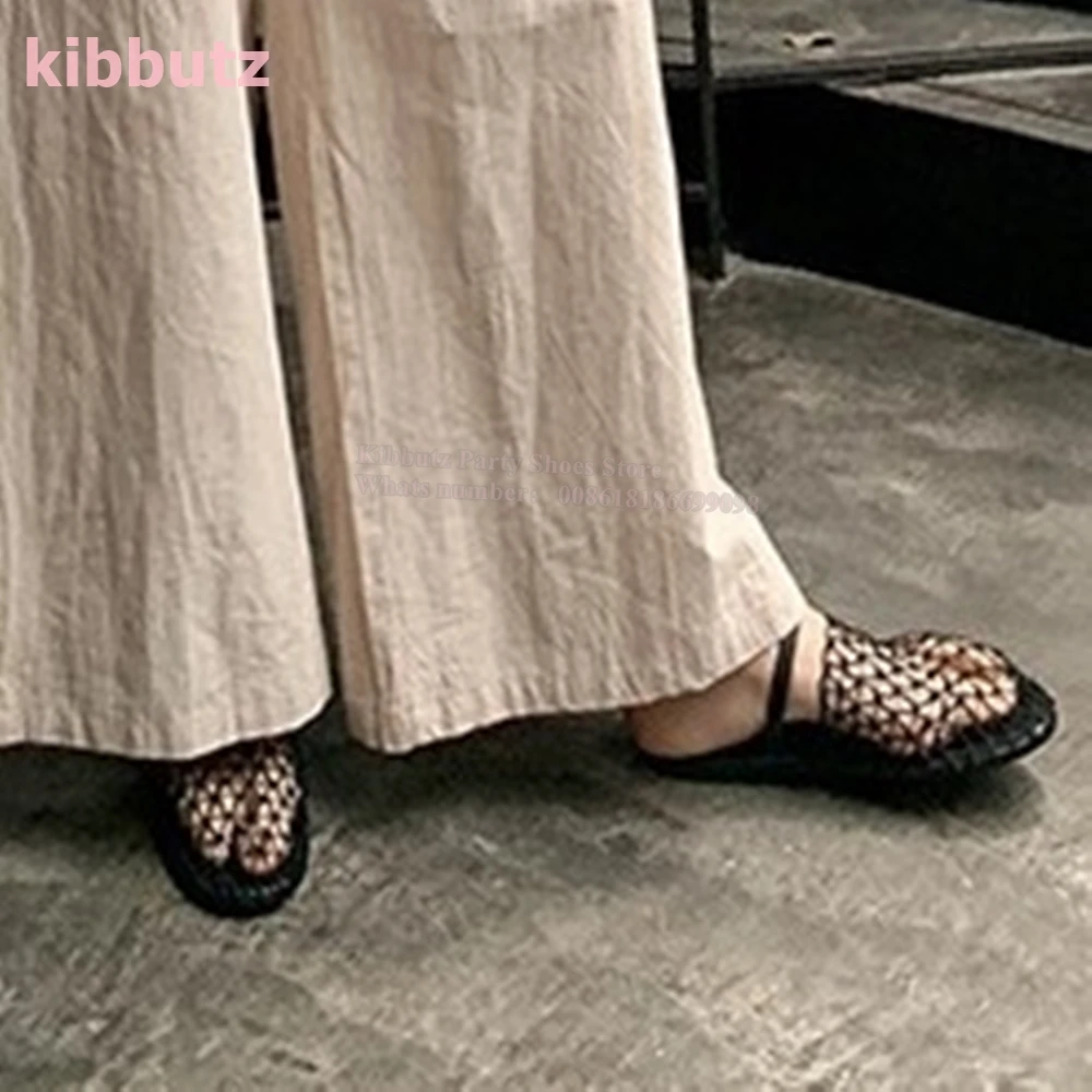 Hollow Single Pumps Round Toe Flat With Genuine Leather Solid Color Black Fashion Elegant Sexy Comfortable Outdoor Women Shoes