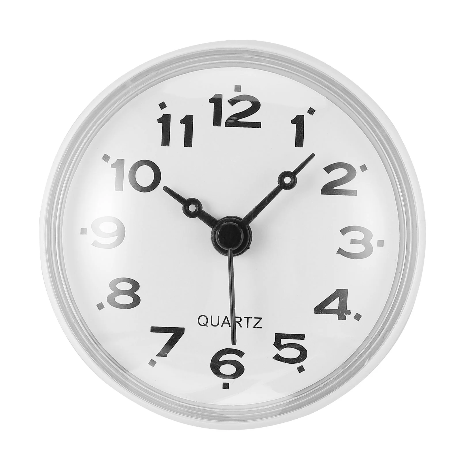 Sucker Clock Anti-fog Pocket Watch Silent Bathroom Wall Waterproof Hanging Pvc Operated